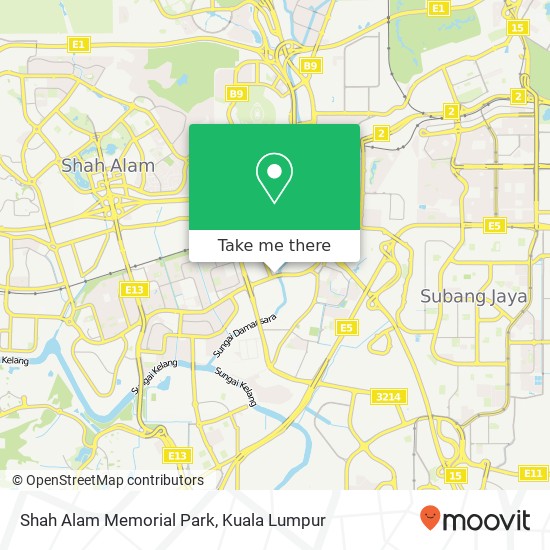 Shah Alam Memorial Park map