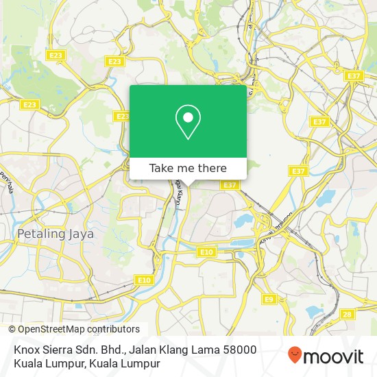 Knox Sierra Sdn. Bhd., Jalan Klang Lama 58000 Kuala Lumpur map