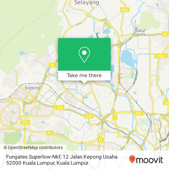 Peta Fungates Superlow-Nkf, 12 Jalan Kepong Usaha 52000 Kuala Lumpur