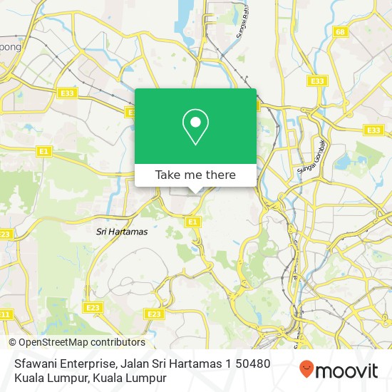 Peta Sfawani Enterprise, Jalan Sri Hartamas 1 50480 Kuala Lumpur