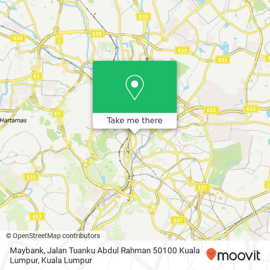 Peta Maybank, Jalan Tuanku Abdul Rahman 50100 Kuala Lumpur