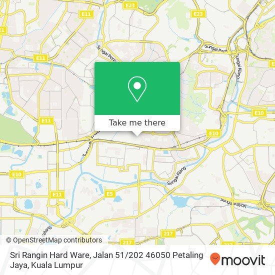 Peta Sri Rangin Hard Ware, Jalan 51 / 202 46050 Petaling Jaya
