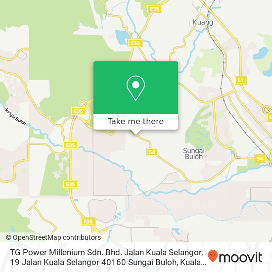 Peta TG Power Millenium Sdn. Bhd. Jalan Kuala Selangor, 19 Jalan Kuala Selangor 40160 Sungai Buloh
