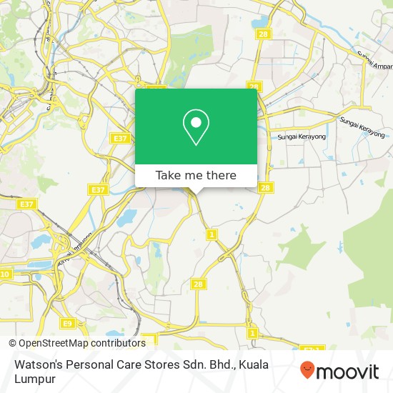 Watson's Personal Care Stores Sdn. Bhd. map