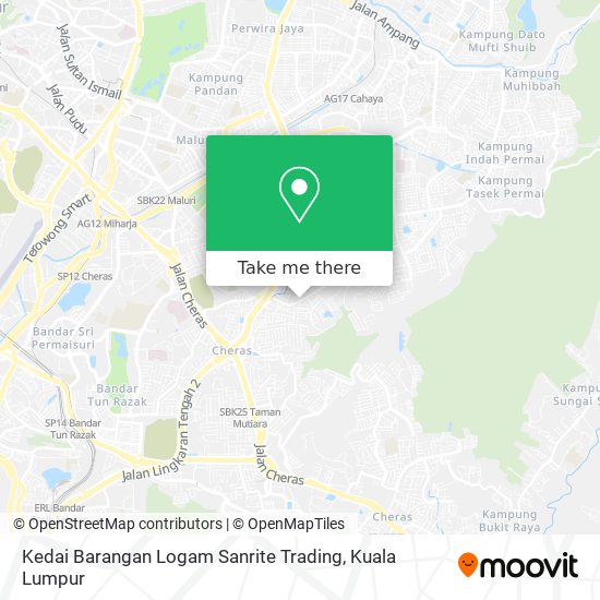 Peta Kedai Barangan Logam Sanrite Trading