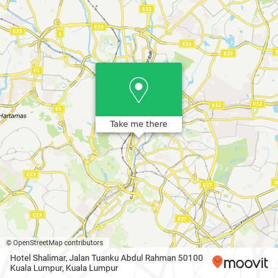 Hotel Shalimar, Jalan Tuanku Abdul Rahman 50100 Kuala Lumpur map