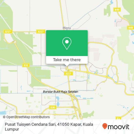 Peta Pusat Tuisyen Cendana Sari, 41050 Kapar