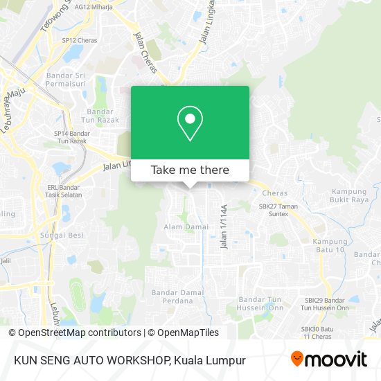 Peta KUN SENG AUTO WORKSHOP