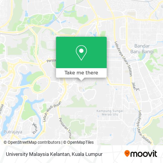 Peta University Malaysia Kelantan