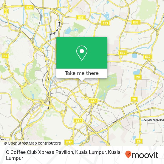 O'Coffee Club Xpress Pavilion, Kuala Lumpur map