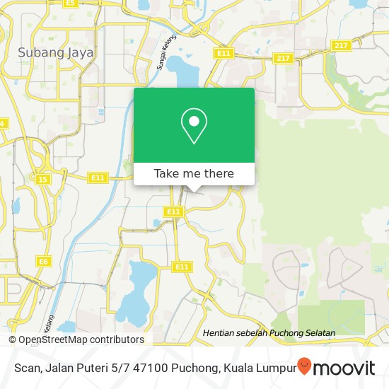 Peta Scan, Jalan Puteri 5 / 7 47100 Puchong