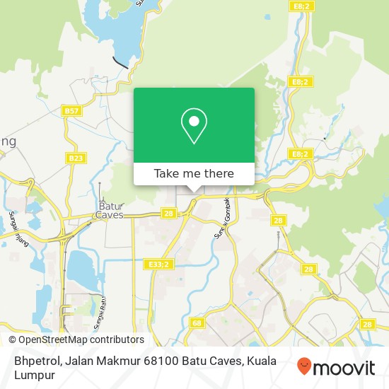 Peta Bhpetrol, Jalan Makmur 68100 Batu Caves