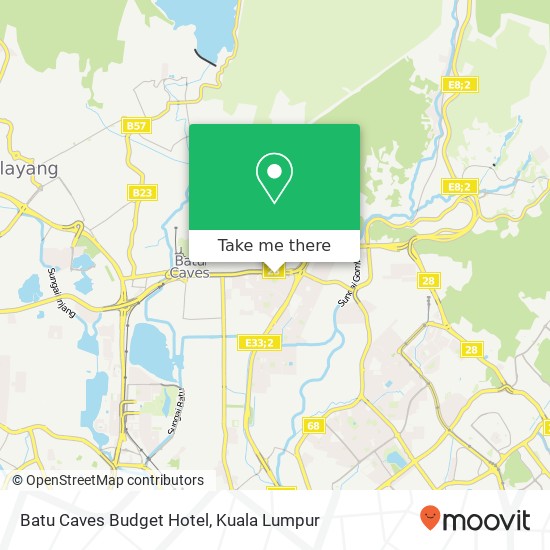 Peta Batu Caves Budget Hotel