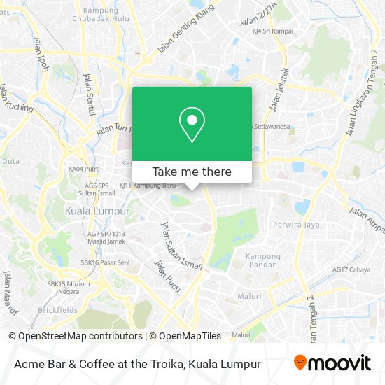 Acme Bar & Coffee at the Troika map