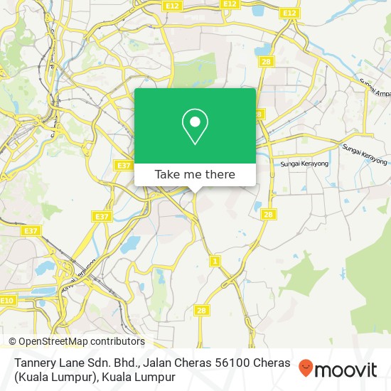 Tannery Lane Sdn. Bhd., Jalan Cheras 56100 Cheras (Kuala Lumpur) map