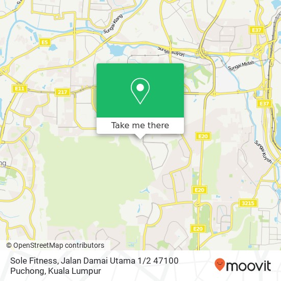 Sole Fitness, Jalan Damai Utama 1 / 2 47100 Puchong map