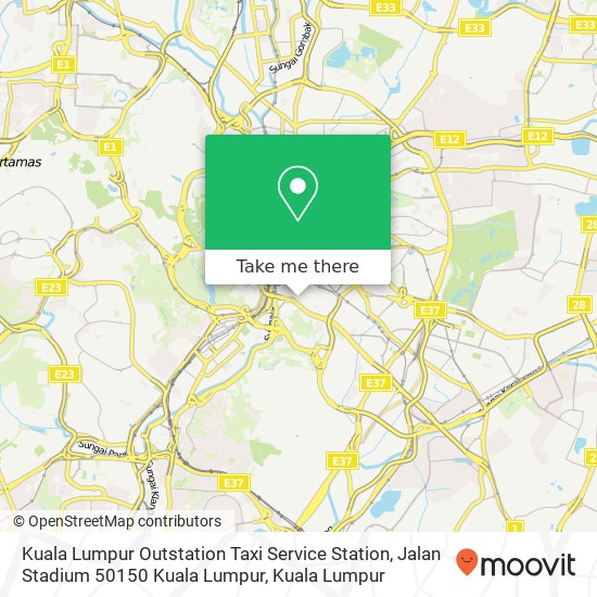 Kuala Lumpur Outstation Taxi Service Station, Jalan Stadium 50150 Kuala Lumpur map