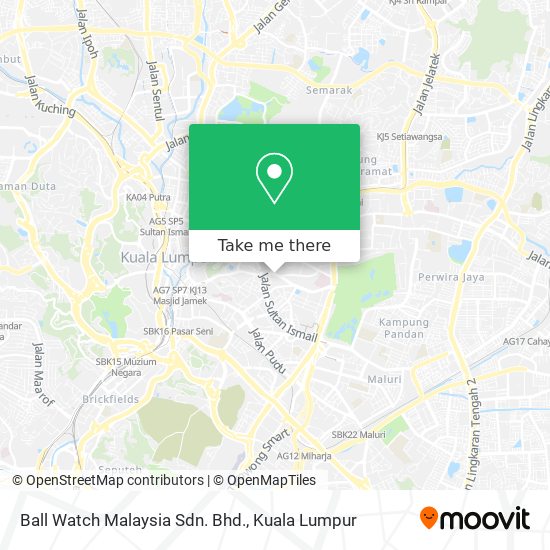 Ball Watch Malaysia Sdn. Bhd. map