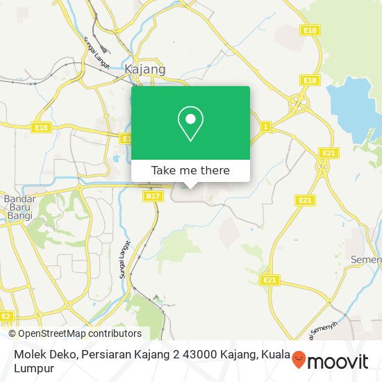 Molek Deko, Persiaran Kajang 2 43000 Kajang map