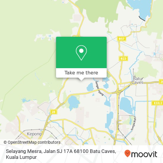 Selayang Mesra, Jalan SJ 17A 68100 Batu Caves map