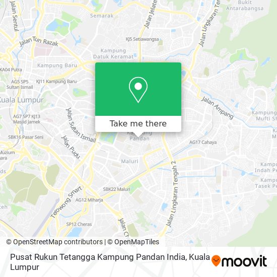 Pusat Rukun Tetangga Kampung Pandan India map