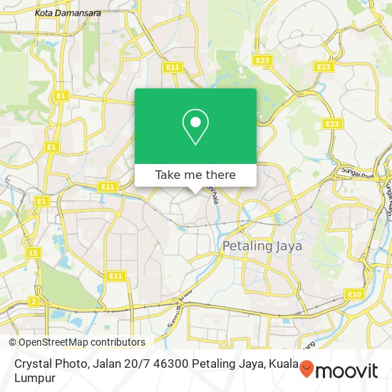 Crystal Photo, Jalan 20 / 7 46300 Petaling Jaya map