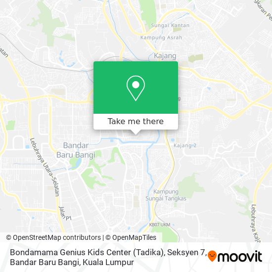 Bondamama Genius Kids Center (Tadika), Seksyen 7, Bandar Baru Bangi map