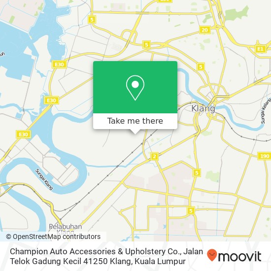 Champion Auto Accessories & Upholstery Co., Jalan Telok Gadung Kecil 41250 Klang map