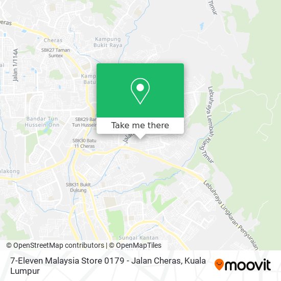 7-Eleven Malaysia Store 0179 - Jalan Cheras map