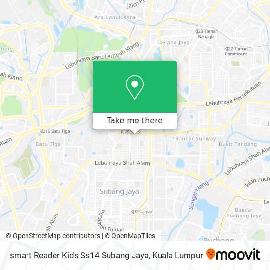 Peta smart Reader Kids Ss14 Subang Jaya
