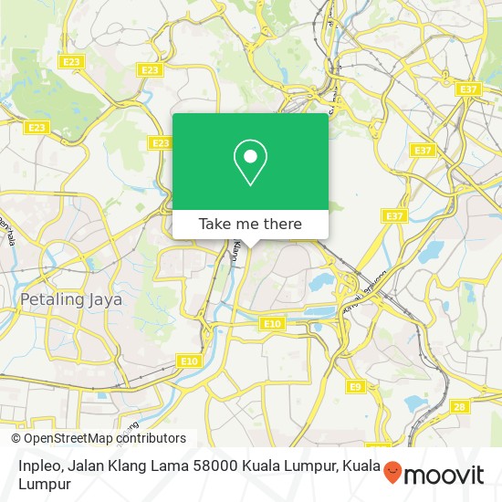Peta Inpleo, Jalan Klang Lama 58000 Kuala Lumpur