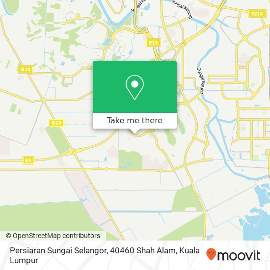 Peta Persiaran Sungai Selangor, 40460 Shah Alam