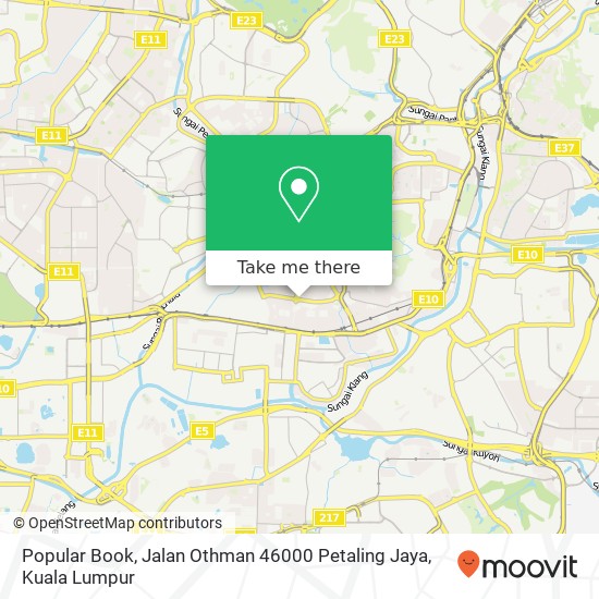 Popular Book, Jalan Othman 46000 Petaling Jaya map