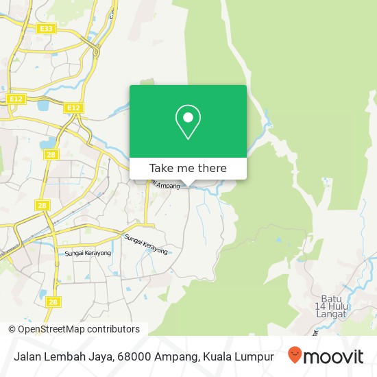 Peta Jalan Lembah Jaya, 68000 Ampang