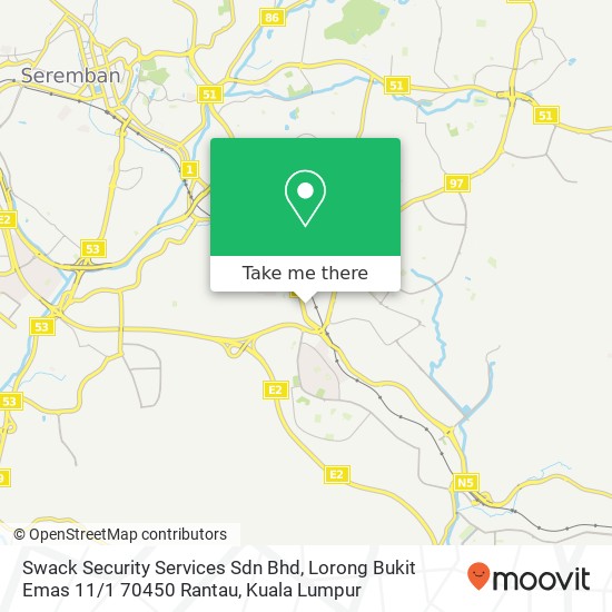 Swack Security Services Sdn Bhd, Lorong Bukit Emas 11 / 1 70450 Rantau map