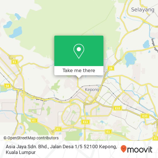 Peta Asia Jaya Sdn. Bhd., Jalan Desa 1 / 5 52100 Kepong