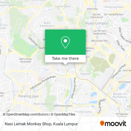Nasi Lemak Monkey Shop map