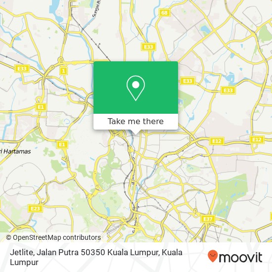 Jetlite, Jalan Putra 50350 Kuala Lumpur map