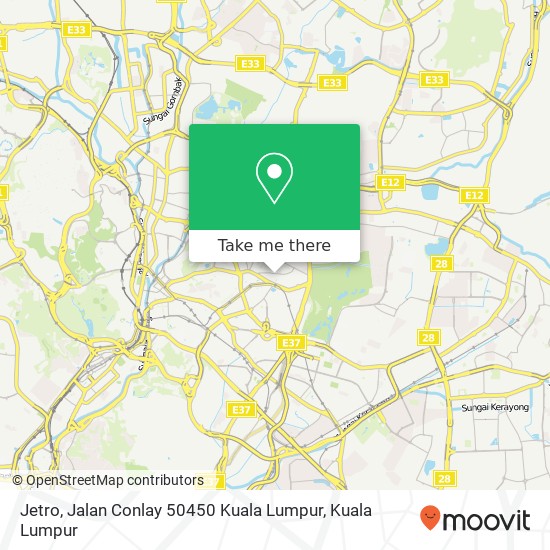 Peta Jetro, Jalan Conlay 50450 Kuala Lumpur