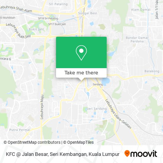 Peta KFC @ Jalan Besar, Seri Kembangan