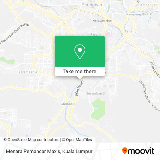Menara Pemancar Maxis map