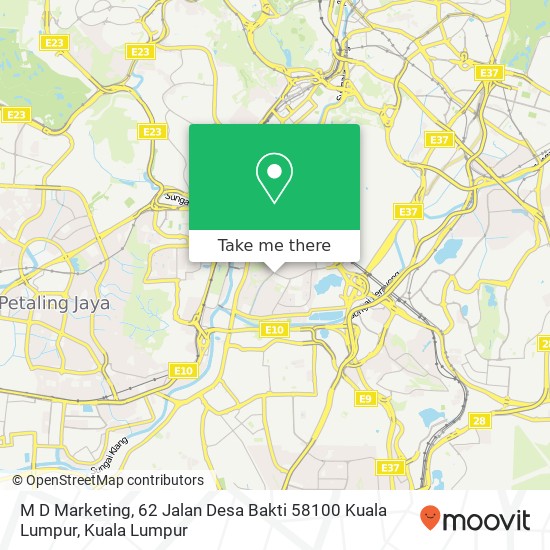 M D Marketing, 62 Jalan Desa Bakti 58100 Kuala Lumpur map