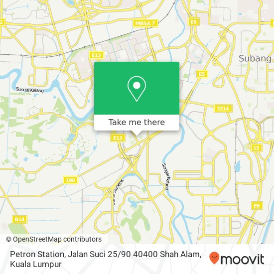 Petron Station, Jalan Suci 25 / 90 40400 Shah Alam map