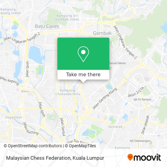 Malaysian Chess Federation map