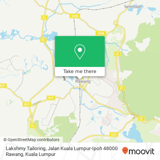 Peta Lakshmy Tailoring, Jalan Kuala Lumpur-Ipoh 48000 Rawang