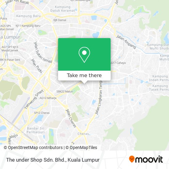 The under Shop Sdn. Bhd. map