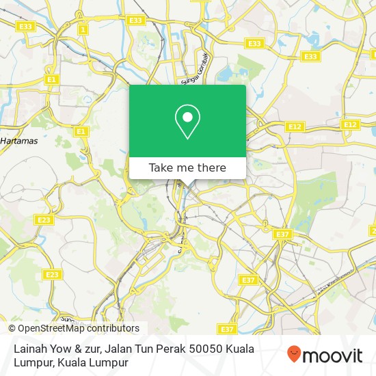 Peta Lainah Yow & zur, Jalan Tun Perak 50050 Kuala Lumpur