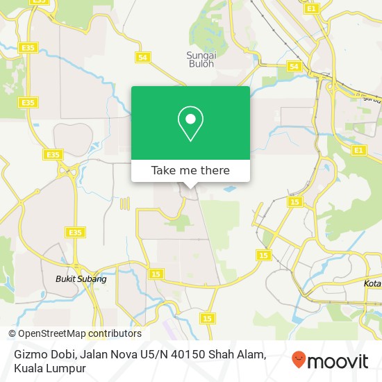 Gizmo Dobi, Jalan Nova U5 / N 40150 Shah Alam map