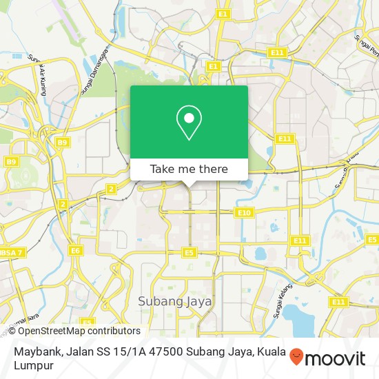 Maybank, Jalan SS 15 / 1A 47500 Subang Jaya map