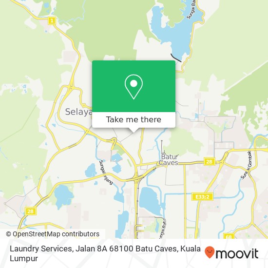 Laundry Services, Jalan 8A 68100 Batu Caves map